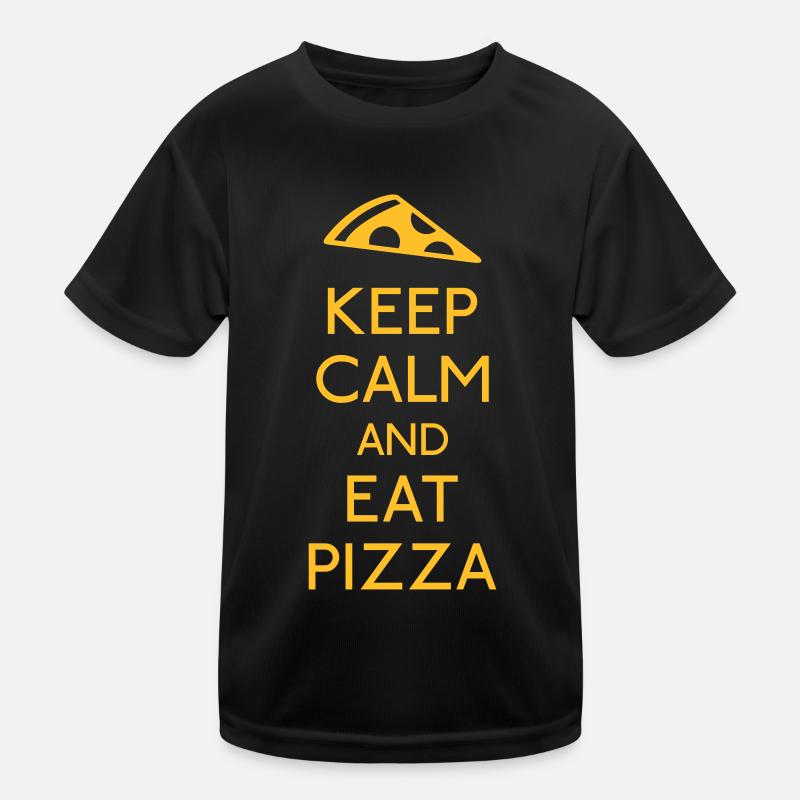 Keep Calm Pizza T-shirt sport Enfant