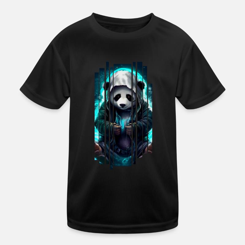 Animaux doux, cyber panda T-shirt sport Enfant