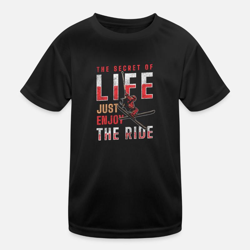 Skiing Alps Downhill Ski area Kids Functional T-Shirt