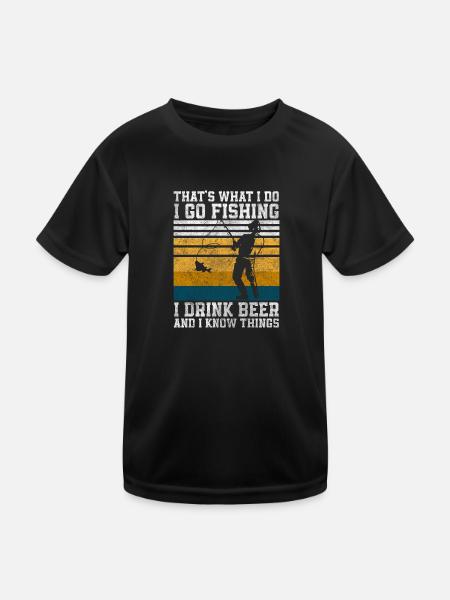 Pêcheur à la ligne Pêcheur Loisir Carpe - T-shirt sport Enfant - noir - Devant