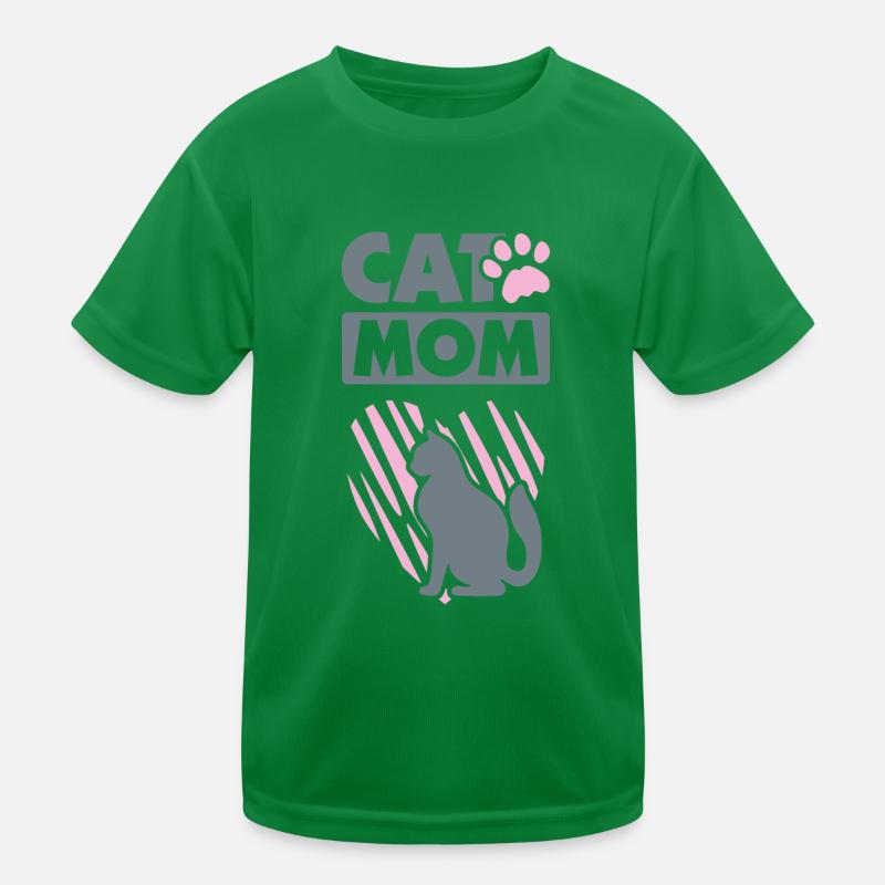 Katzenmutter. Zeichen Kinder Funktions-T-Shirt
