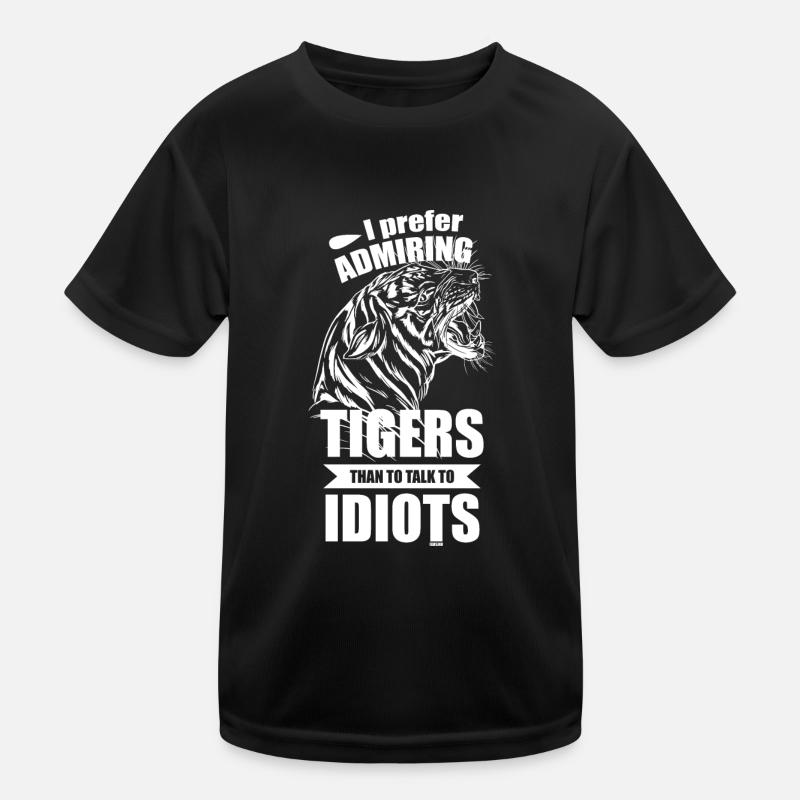Tiger exotische Katze Kinder Funktions-T-Shirt
