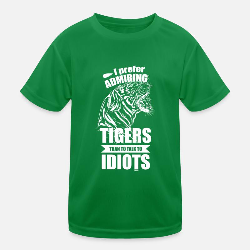 Tiger exotic cat Kids Functional T-Shirt