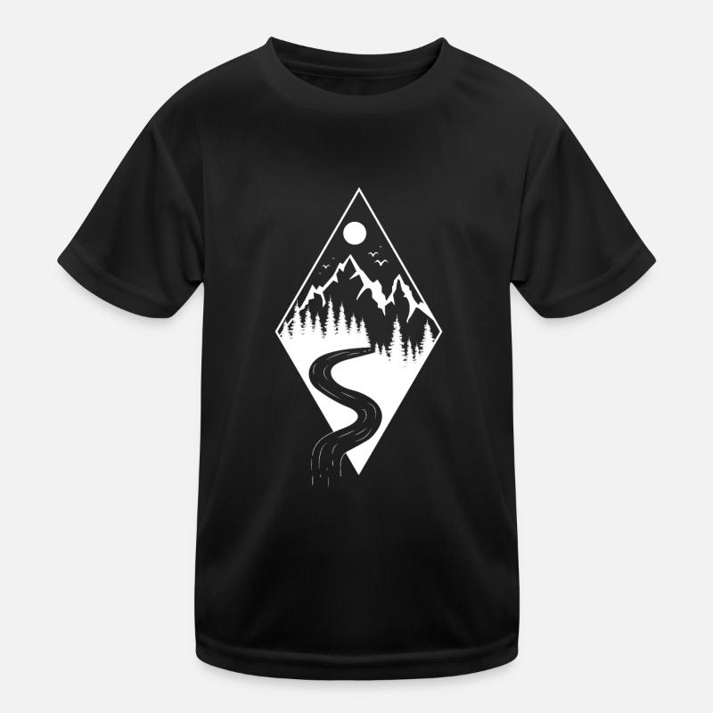 Landschaften in geometrischer Form Kinder Funktions-T-Shirt