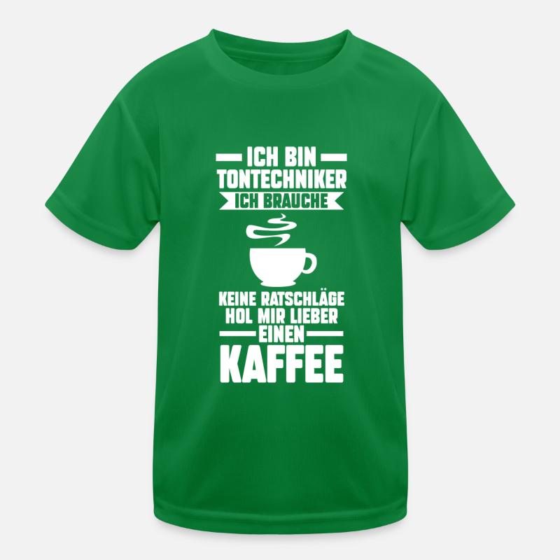 Toningenieur Kaffee Tontechnik Tontechniker Kinder Funktions-T-Shirt