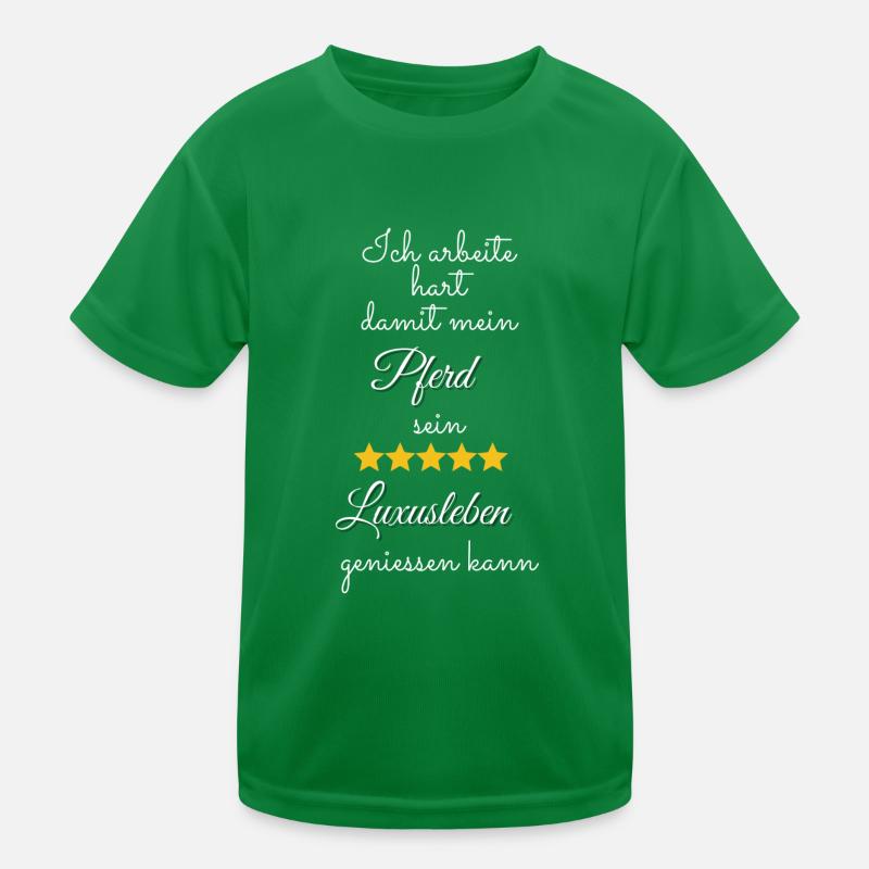 Pferd Luxusleben Kinder Funktions-T-Shirt