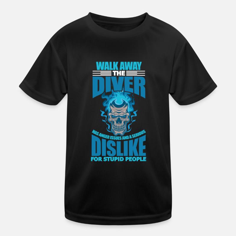 Diver has anger issues and serious dislike for Kinder Funktions-T-Shirt