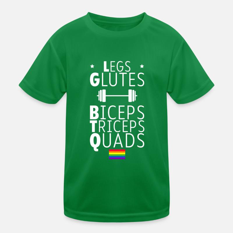 Legs Glutes Biceps Triceps Quads 2 Kinder Funktions-T-Shirt