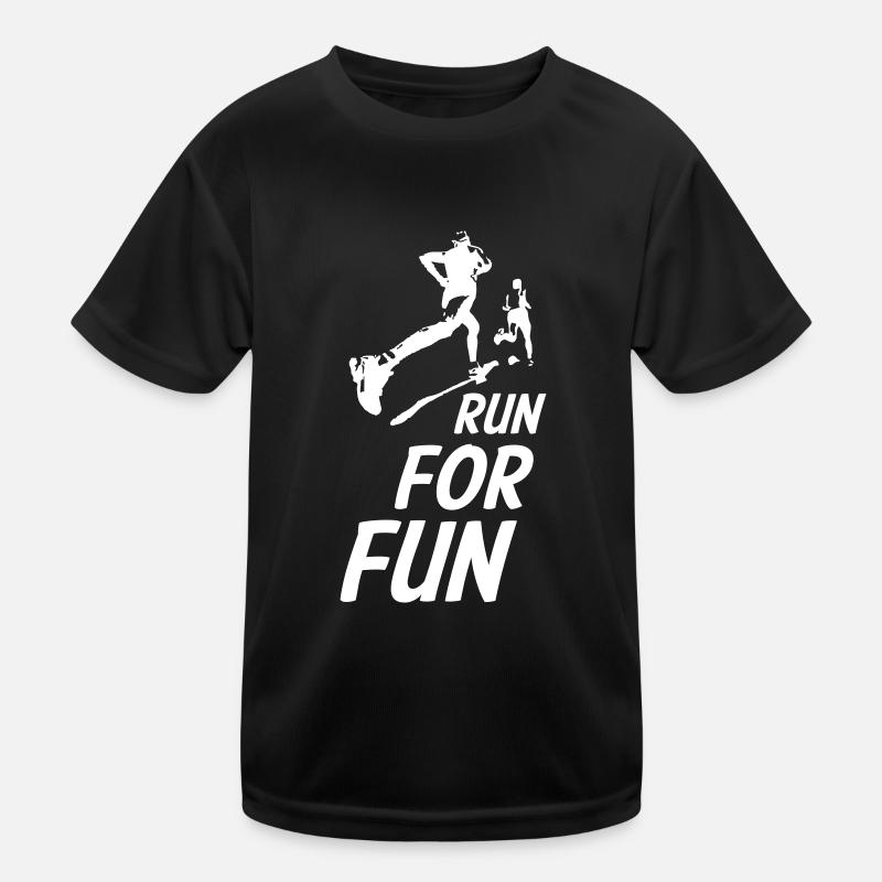 Run For Fun - Kids Functional T-Shirt - black