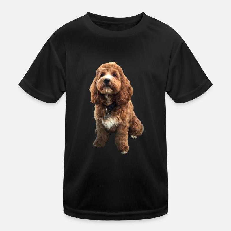 Chiot chien Cavapoo mignon T-shirt sport Enfant