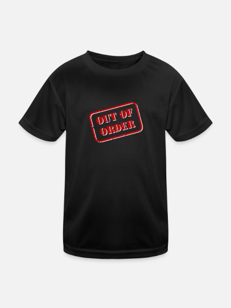 OUT OF ORDER - aesthatic - line art - Kids Functional T-Shirt - black