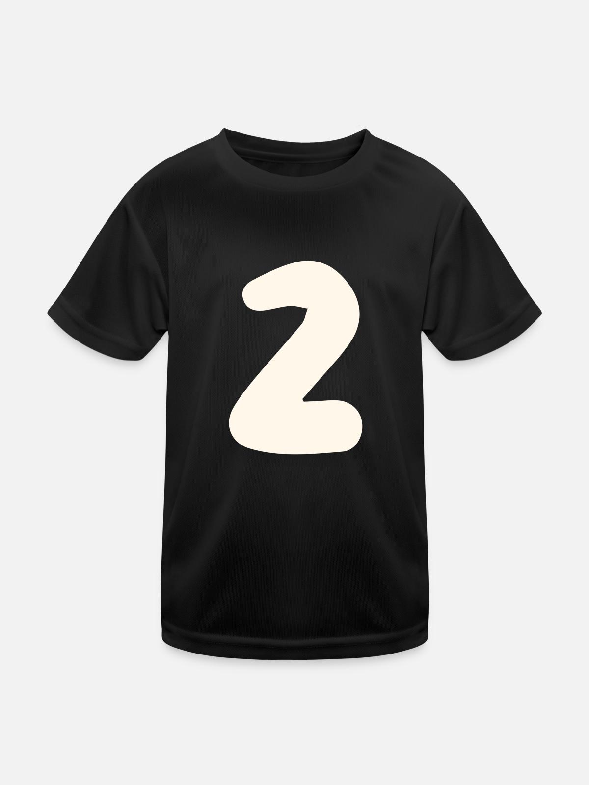 2 - Kids Functional T-Shirt - black - Front