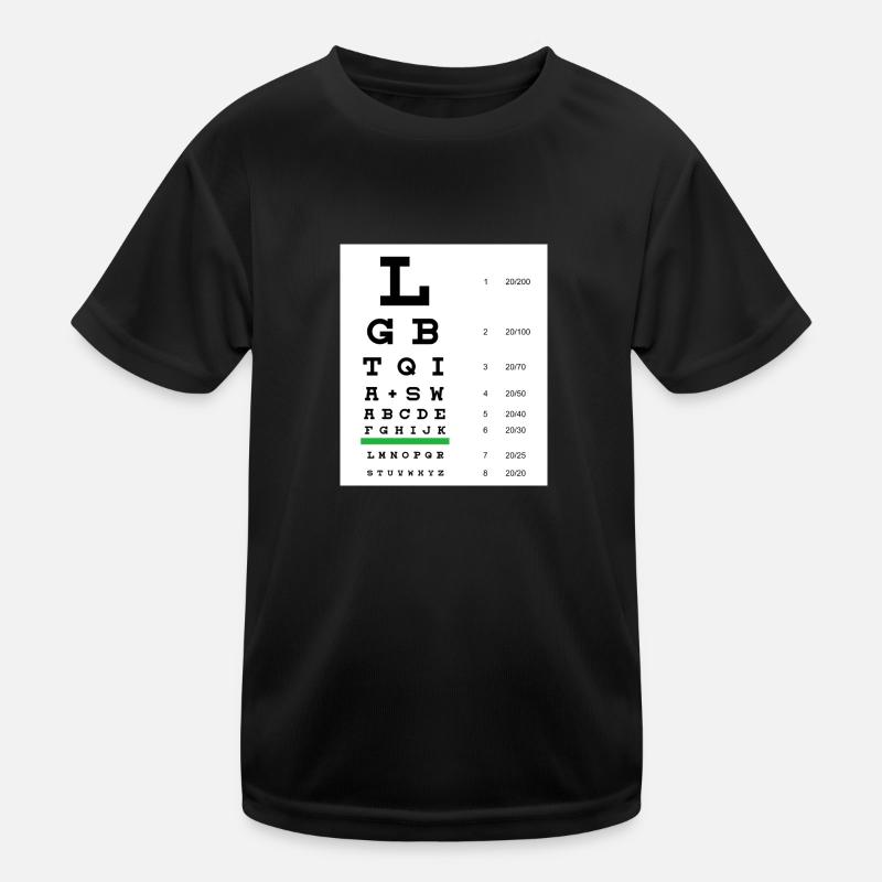 LGBTQIA+ Sehtafel Kinder Funktions-T-Shirt