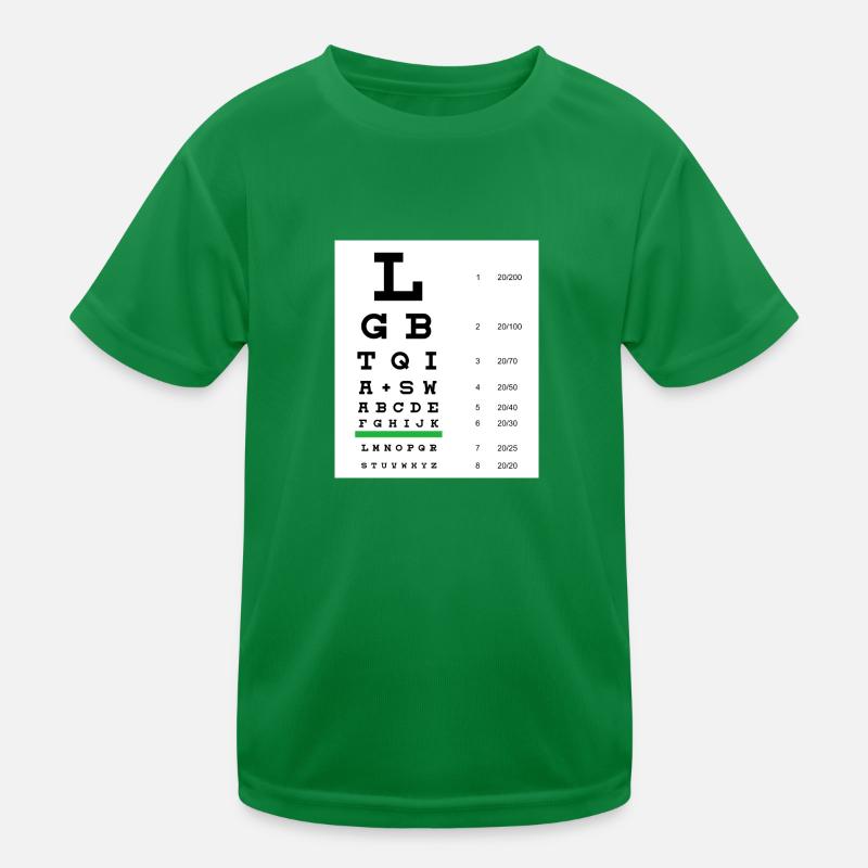 LGBTQIA+ Sehtafel Kinder Funktions-T-Shirt