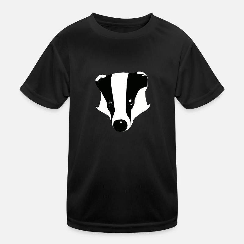 dachs - Kinder Funktions-T-Shirt - Schwarz