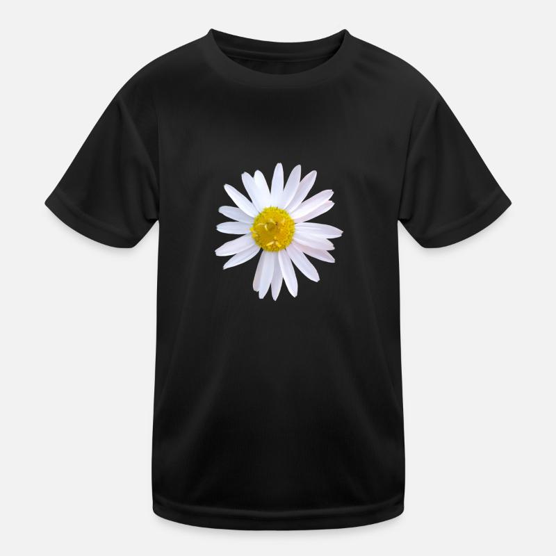 Gänseblümchen - Kinder Funktions-T-Shirt - Schwarz