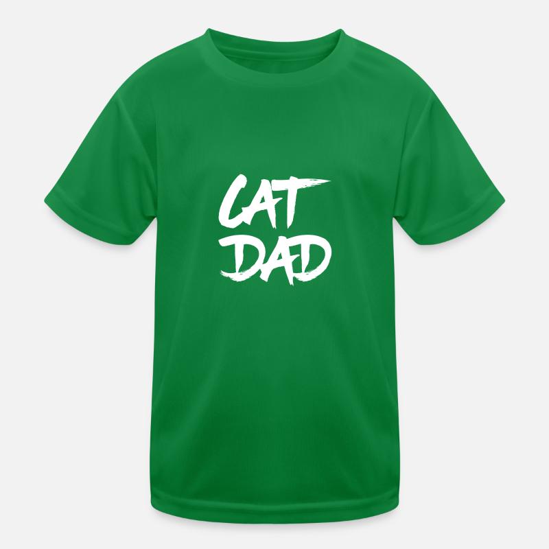 Katzen TShirt - Cat Dad Kinder Funktions-T-Shirt