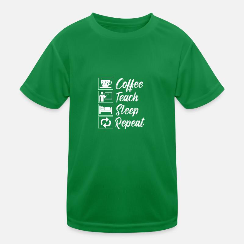 Café Teach sommeil Répéter T-shirt sport Enfant