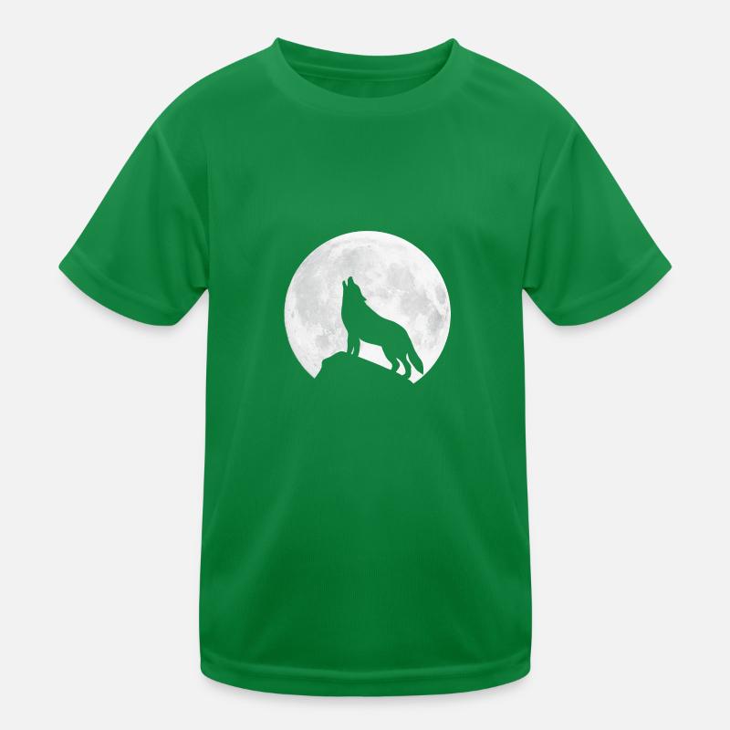 Howling Wolf - Moon Kids Functional T-Shirt