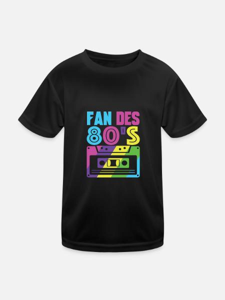 fan des 80s - T-shirt sport Enfant - noir - Devant