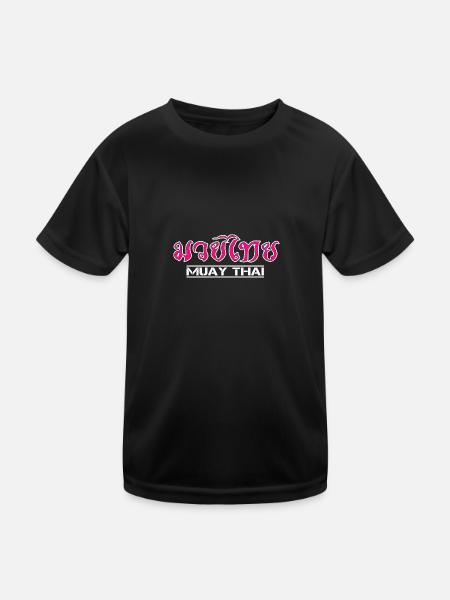 Muay Thai - The Thai Boxing T-Shirt - Kids Functional T-Shirt - black - Front
