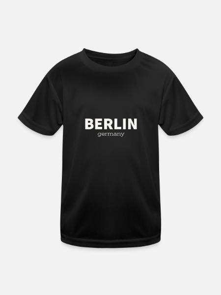 BERLIN - Kids Functional T-Shirt - black - Front