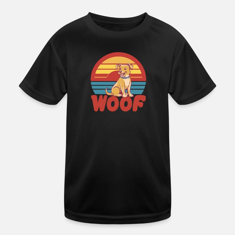 Rétro coucher de soleil Vintage chien T-shirt sport Enfant