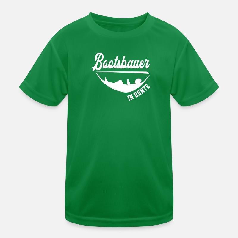 Bootsbauer Rente Rentner Bootsbau Ruhestand Kinder Funktions-T-Shirt