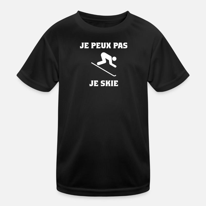 I CAN'T. SKI. SKI. RACKET. SNOW. SNOWBOARDING Kids Functional T-Shirt