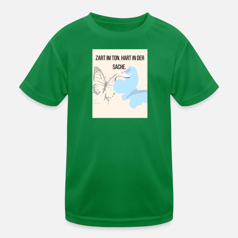 Sanfte Empathie mit Schmetterling und Storch Kinder Funktions-T-Shirt