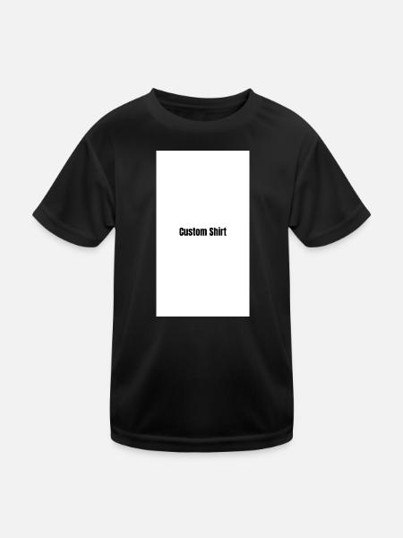 Custom Shirt - Kids Functional T-Shirt - black - Front