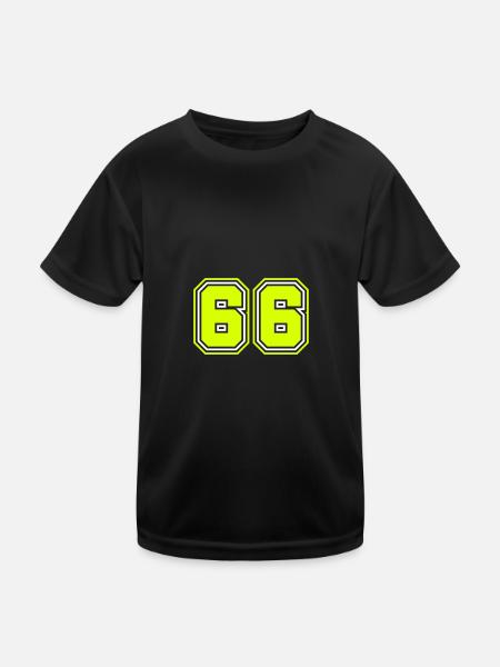 Symbole numérique 66 - T-shirt sport Enfant - noir - Devant