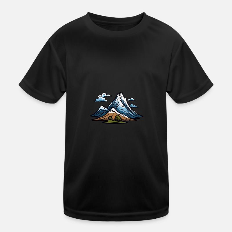 Berge Symbol Kinder Funktions-T-Shirt