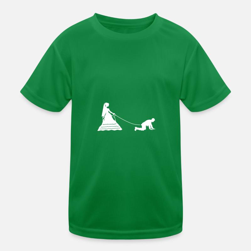 Wedding bridal couple leash Kids Functional T-Shirt