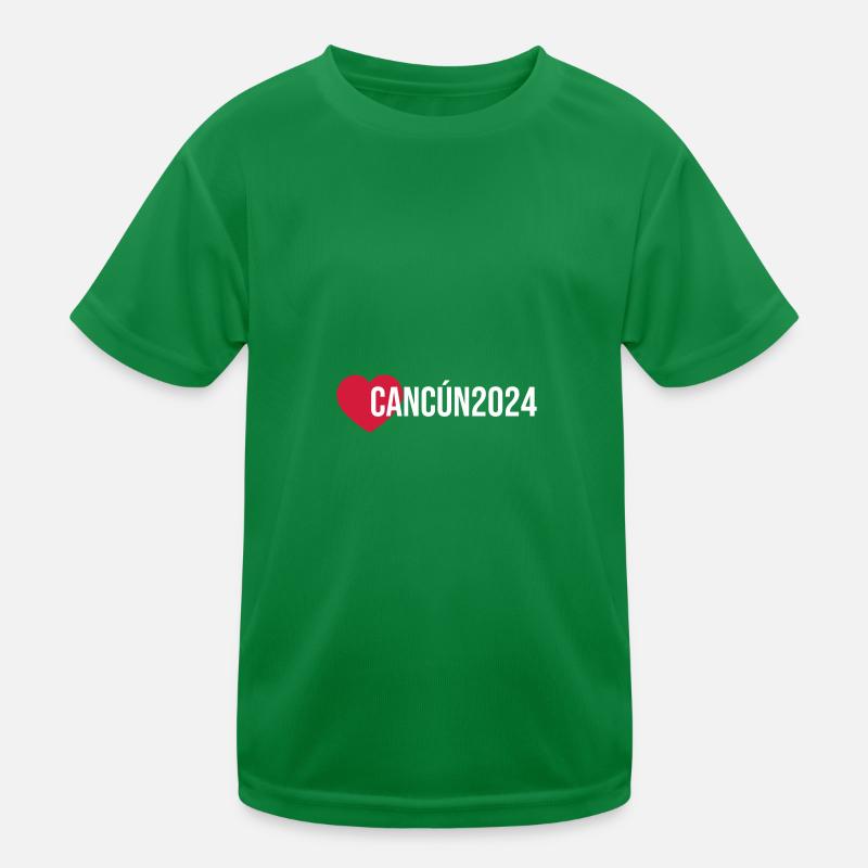 Cancun 2024 Herz Urlaub Kinder Funktions-T-Shirt