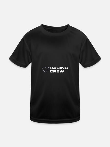Équipage de course - T-shirt sport Enfant - noir - Devant