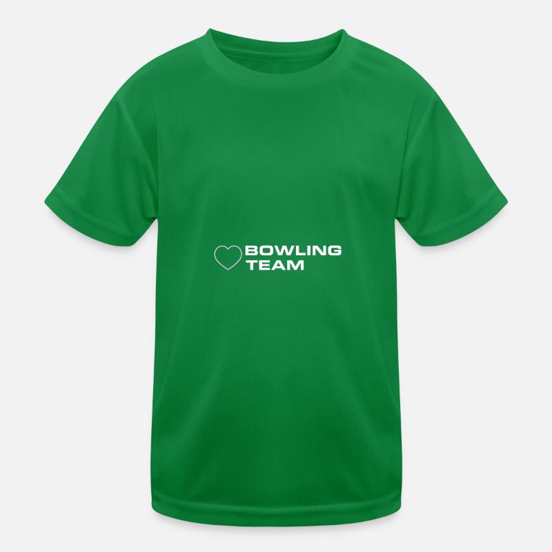 Bowling Team Herz Kinder Funktions-T-Shirt