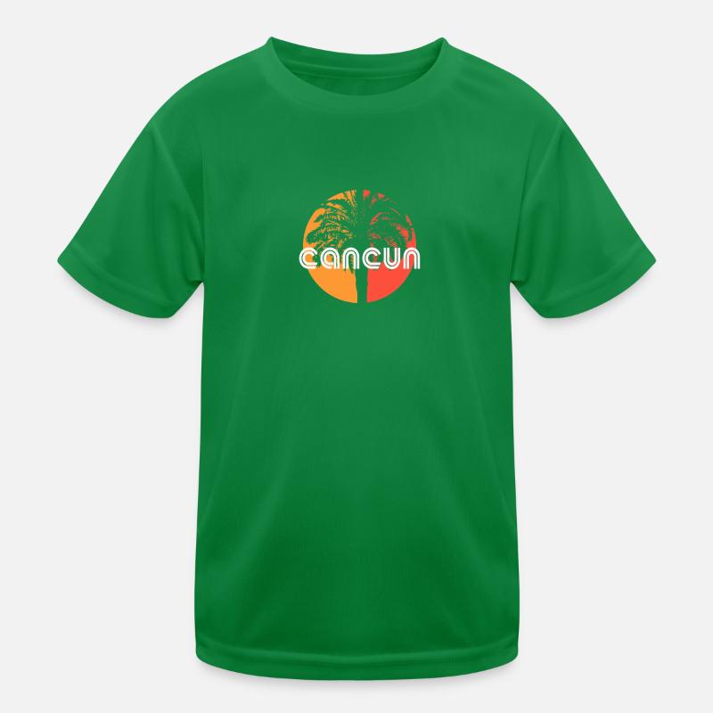 Cancún Mexiko Kunsturlaub Souvenir Palme Kinder Funktions-T-Shirt