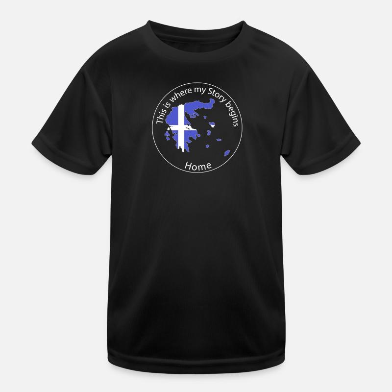 Where my story begins | Griechenland Greece Kids Functional T-Shirt
