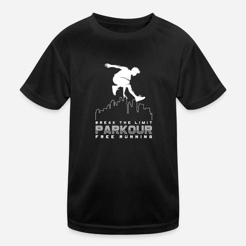 Freerunning Laufen Hindernis Traceur Kinder Funktions-T-Shirt