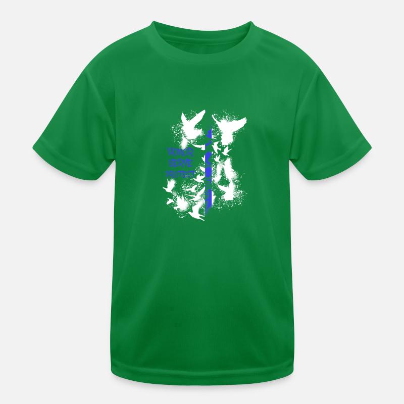 usa,flag,deaf,peace,america,blue line Kids Functional T-Shirt