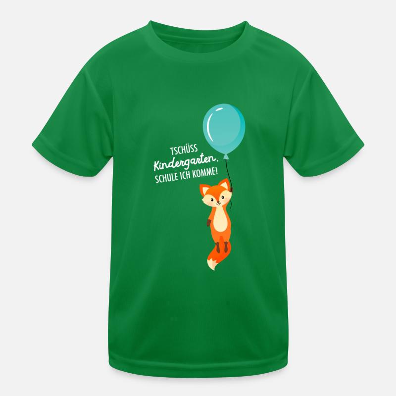 Tschüss Kindergarten - Fuchs Einschulung Schule Kinder Funktions-T-Shirt