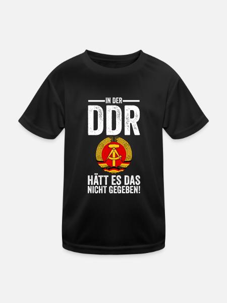 Ostdeutschland Ossi Deutschland DDR - Kinder Funktions-T-Shirt - Schwarz - Vorne