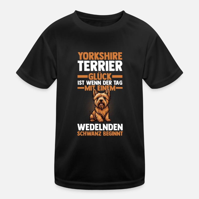 Hund Yorkshire Terrier Kinder Funktions-T-Shirt