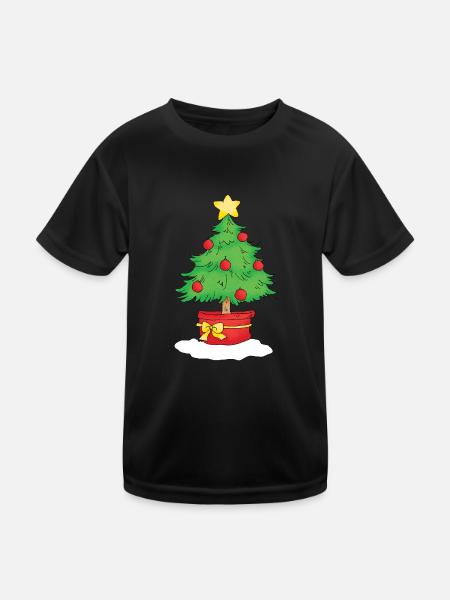 Christmas Tree - Kids Functional T-Shirt - black - Front
