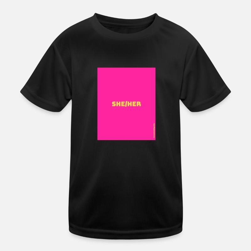 She / Her Kinder Funktions-T-Shirt