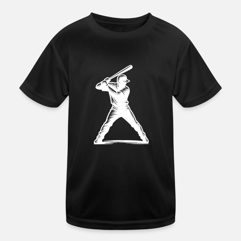 Baseball player with baseball bat Kids Functional T-Shirt