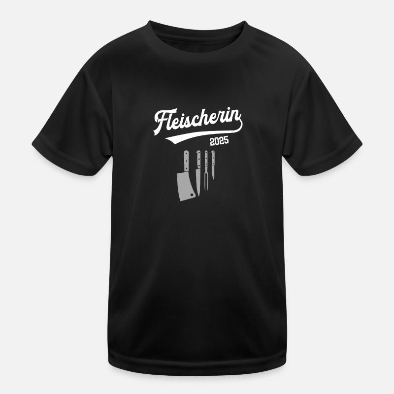 Fleischerin 2025 Ausbildung Lehre Fleischerei Kinder Funktions-T-Shirt
