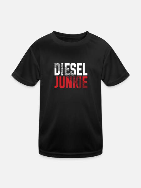 Diesel Junkie - Kinder Funktions-T-Shirt - Schwarz - Vorne