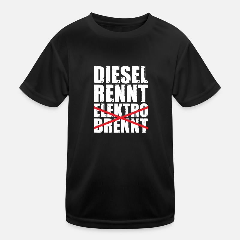 Diesel rennt Elektro brennt Kinder Funktions-T-Shirt